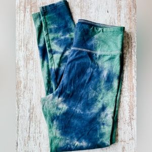 Blue and green leggings